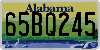 AL license plate 65BQ245