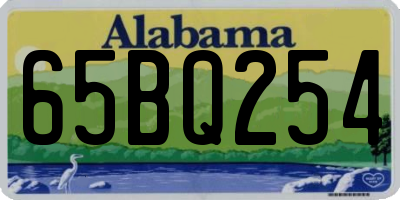 AL license plate 65BQ254