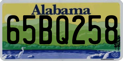 AL license plate 65BQ258
