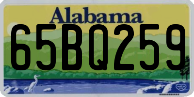 AL license plate 65BQ259