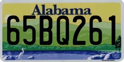 AL license plate 65BQ261
