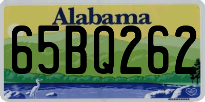 AL license plate 65BQ262