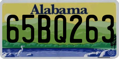 AL license plate 65BQ263