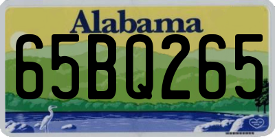 AL license plate 65BQ265