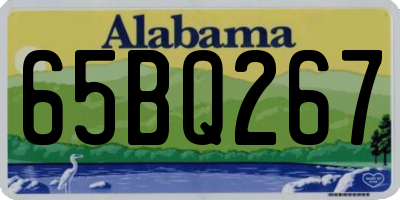 AL license plate 65BQ267