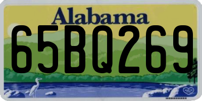 AL license plate 65BQ269