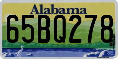 AL license plate 65BQ278
