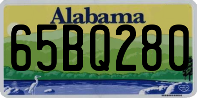 AL license plate 65BQ280