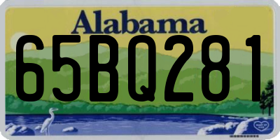 AL license plate 65BQ281