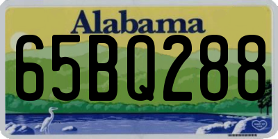 AL license plate 65BQ288