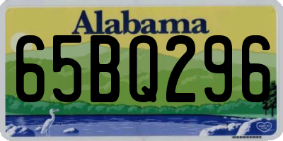 AL license plate 65BQ296