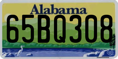 AL license plate 65BQ308