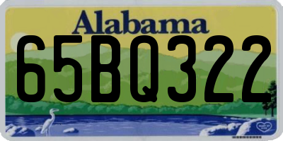 AL license plate 65BQ322
