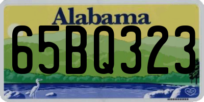 AL license plate 65BQ323