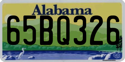 AL license plate 65BQ326