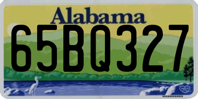 AL license plate 65BQ327
