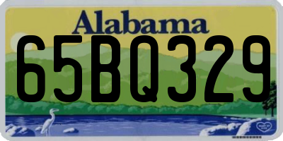 AL license plate 65BQ329