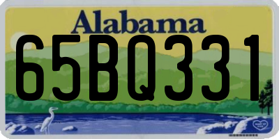 AL license plate 65BQ331