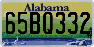 AL license plate 65BQ332
