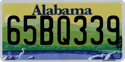 AL license plate 65BQ339