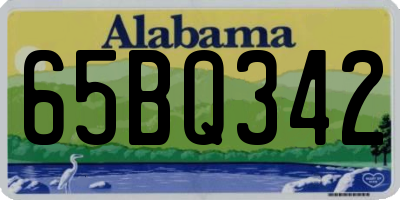 AL license plate 65BQ342