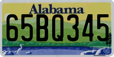 AL license plate 65BQ345