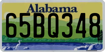 AL license plate 65BQ348