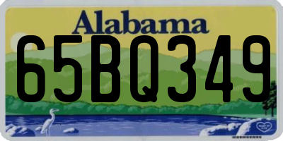 AL license plate 65BQ349