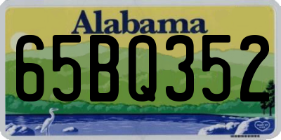 AL license plate 65BQ352