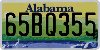 AL license plate 65BQ355