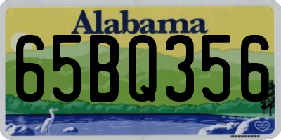 AL license plate 65BQ356