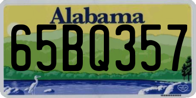 AL license plate 65BQ357