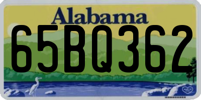 AL license plate 65BQ362