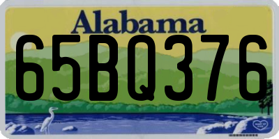 AL license plate 65BQ376