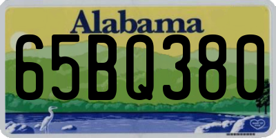 AL license plate 65BQ380