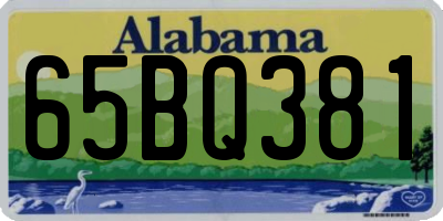 AL license plate 65BQ381