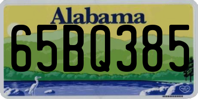 AL license plate 65BQ385