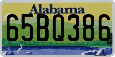 AL license plate 65BQ386
