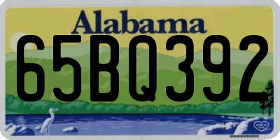 AL license plate 65BQ392