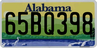 AL license plate 65BQ398