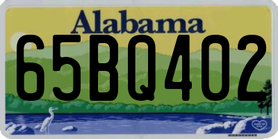 AL license plate 65BQ402