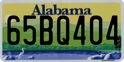 AL license plate 65BQ404