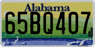 AL license plate 65BQ407