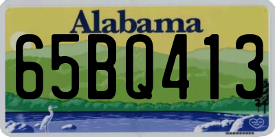 AL license plate 65BQ413