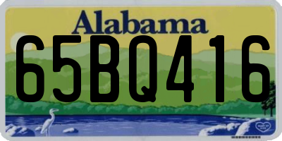 AL license plate 65BQ416