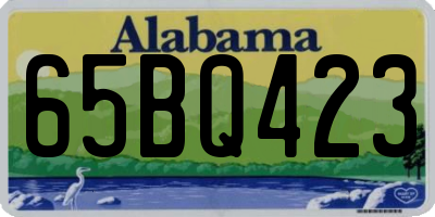 AL license plate 65BQ423