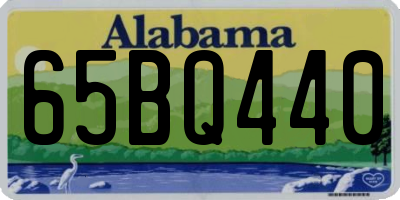 AL license plate 65BQ440