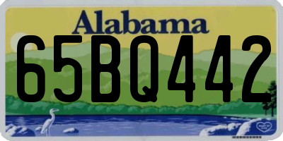 AL license plate 65BQ442