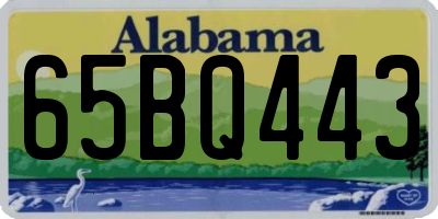 AL license plate 65BQ443