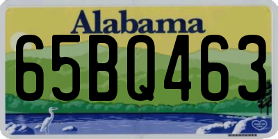 AL license plate 65BQ463